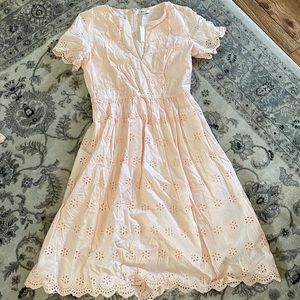 NWT Madewell Eyelet Pink Dress